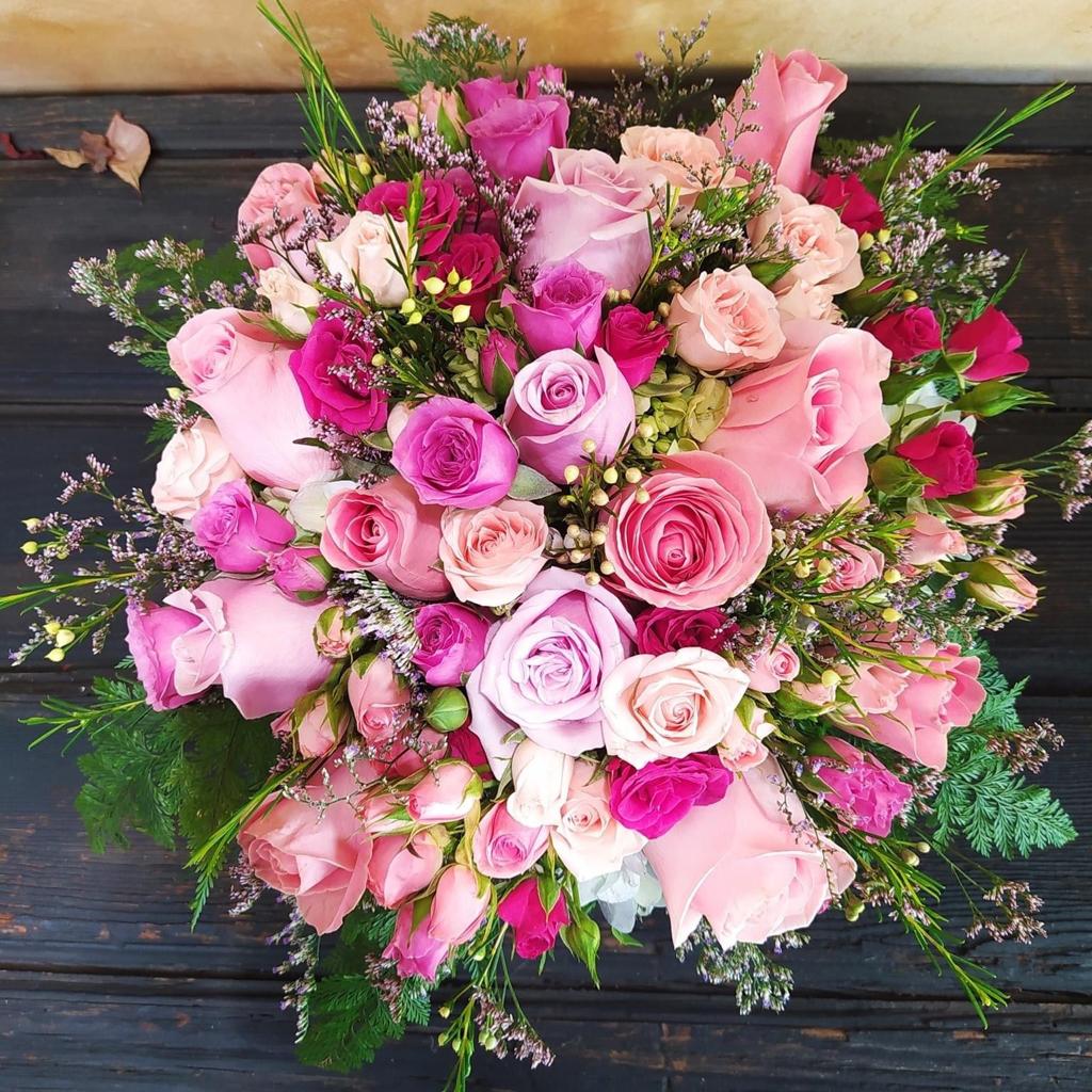 Pecera de rosas