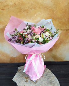 Atado rosas pastel